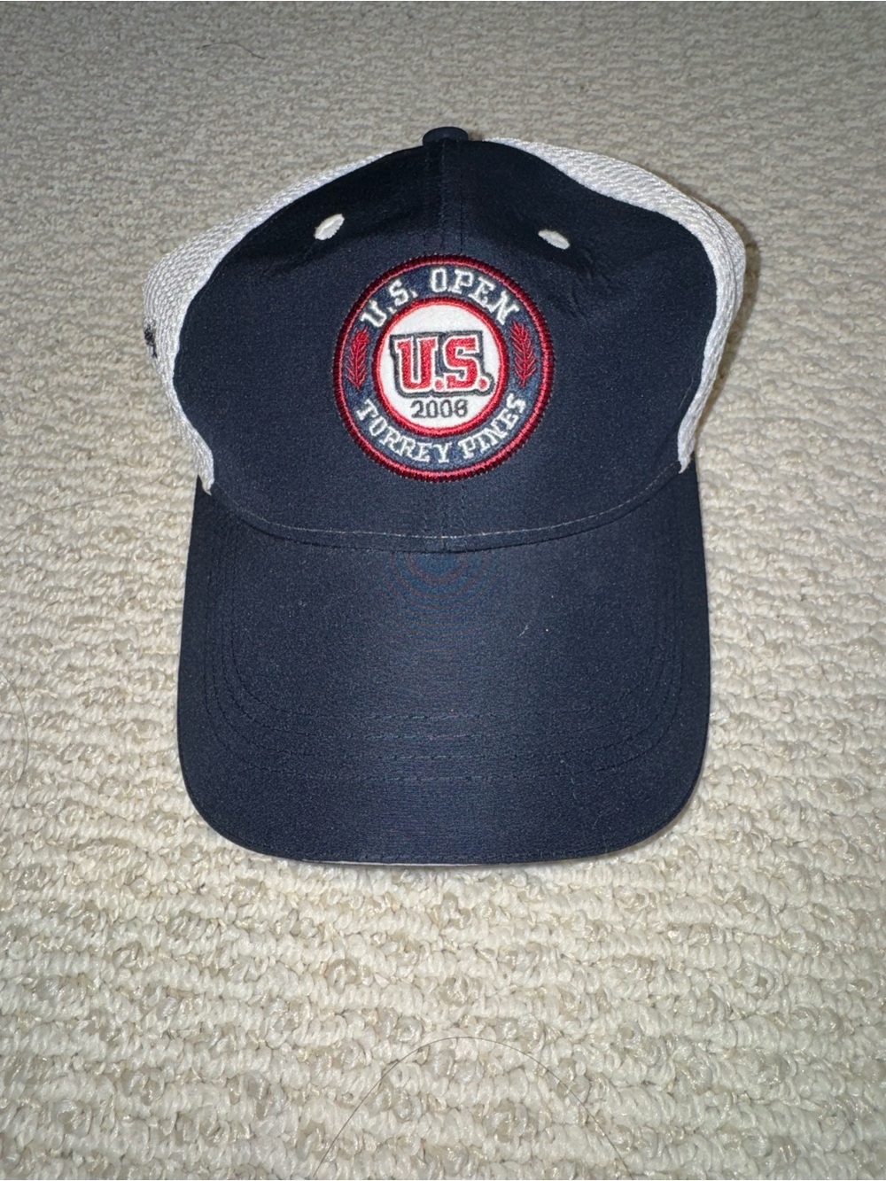 U.S. Open Torrey Pines 2008 Mesh Back Baseball Cap - Navy & White